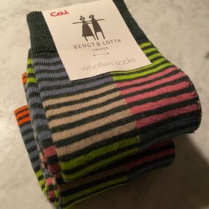 NEW Two pairs Bengt & Lotta Merino Wool Socks Size 40-45 Euro UNISEX